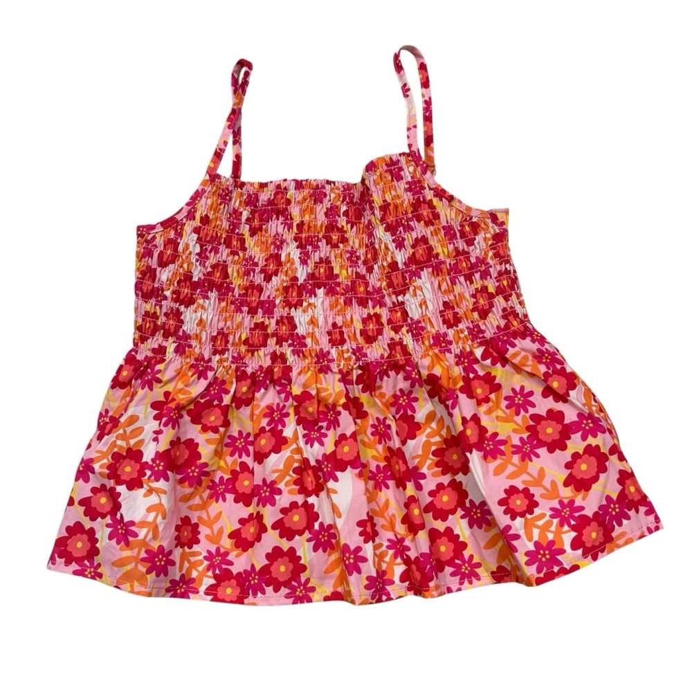 Brand new with tags Girls Freshman Brand Floral Shirred Top Size Medium 8-10‎